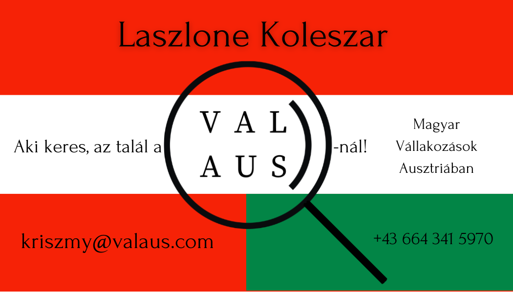 valaus névjegykártya